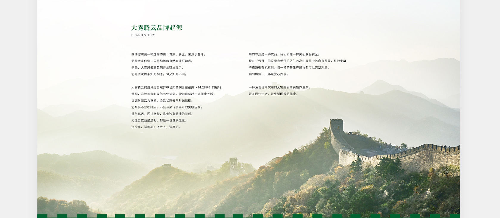大霧騰云高黃酮茶網(wǎng)站設(shè)計(jì)